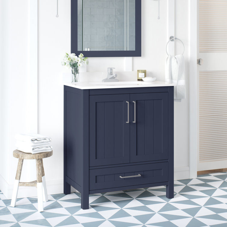 Midnight Blue 30" Freestanding Bathroom Vanity with Sink