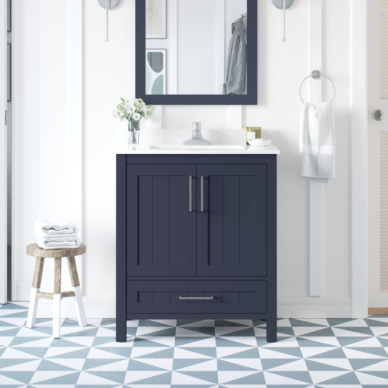 Midnight Blue 30" Freestanding Bathroom Vanity with Sink