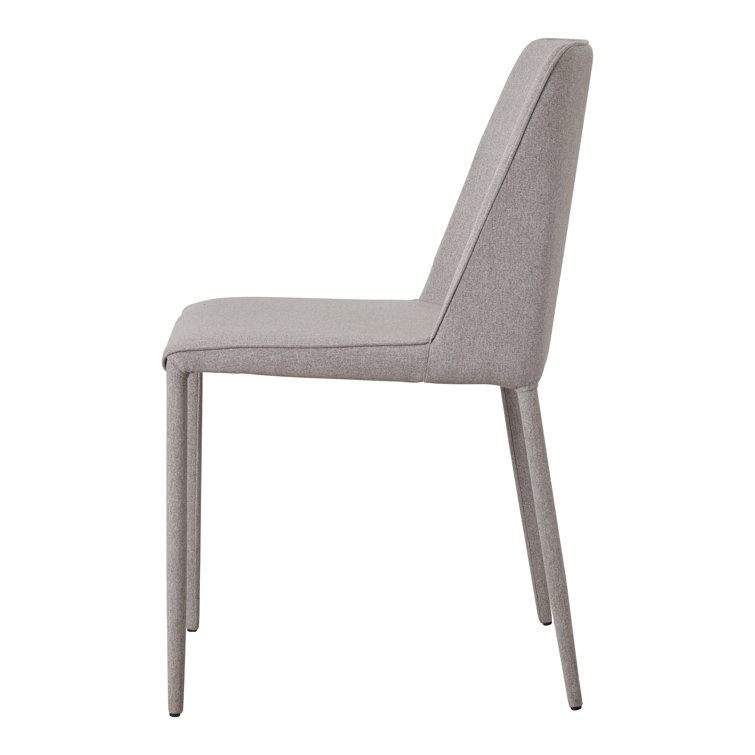 Gray Upholstered Metal Frame Side Chair Set of 2