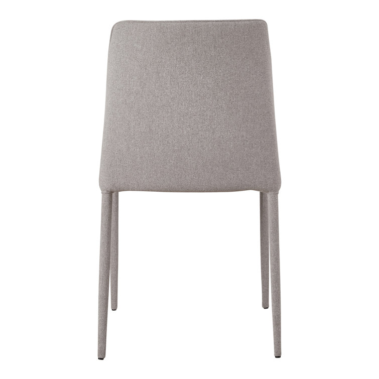 Gray Upholstered Metal Frame Side Chair Set of 2