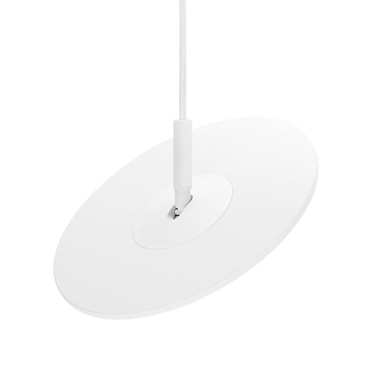 Circa Small White Geometric LED Pendant with USB Charging