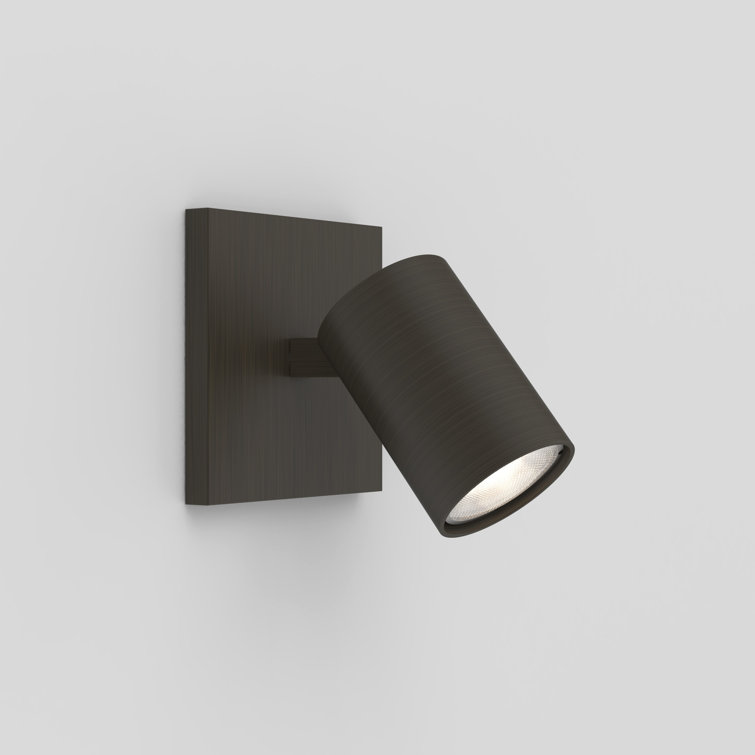 Contemporary Indoor Adjustable Spotlight in Painted White Metal