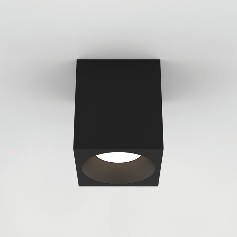 Textured Black Aluminum LED Indoor/Outdoor Flush Mount Light
