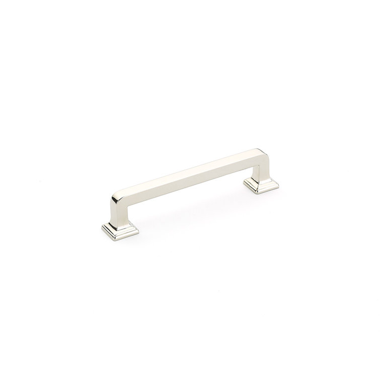 Menlo Park Polished Nickel 4-Inch Cabinet Pull with Mounting Hardware