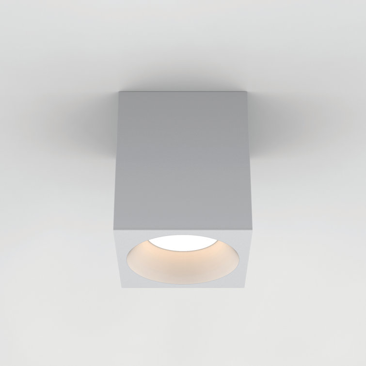 Textured Black Aluminum LED Indoor/Outdoor Flush Mount Light