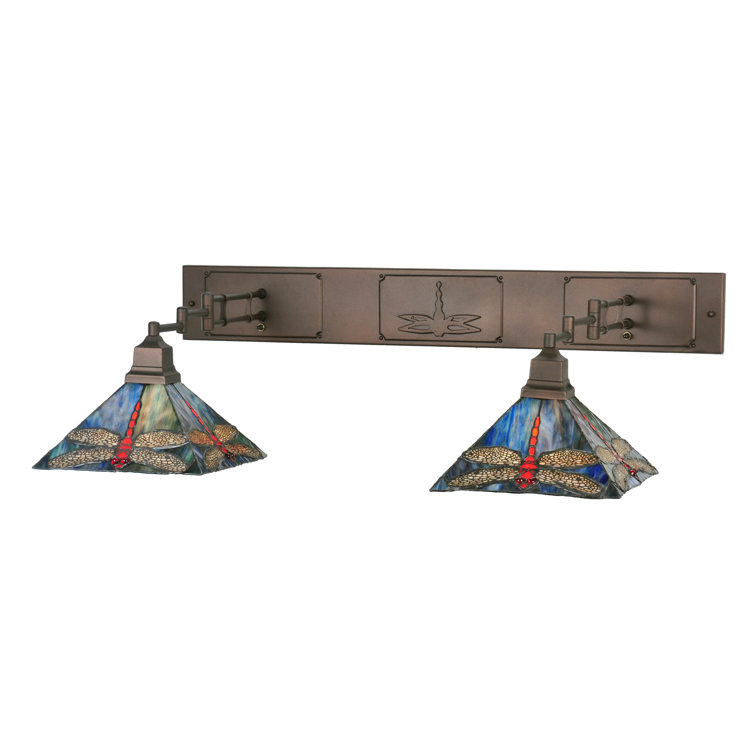 Aurora Midnight 2-Light Swing Arm Sconce in Mahogany Bronze