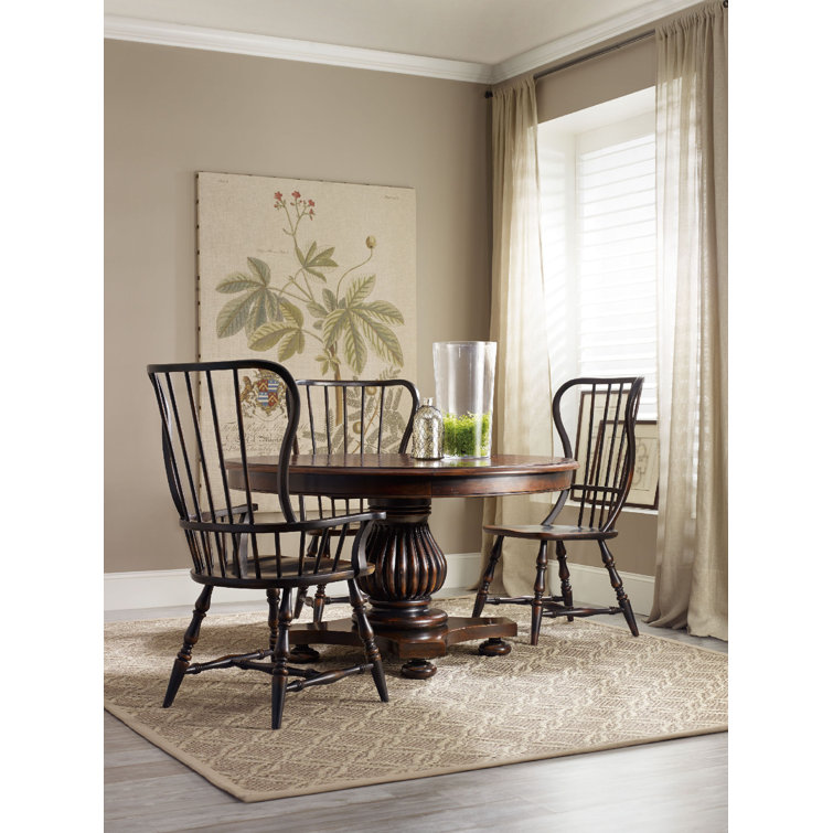 Elegant Black Spindle Back Sanctuary Arm Chair