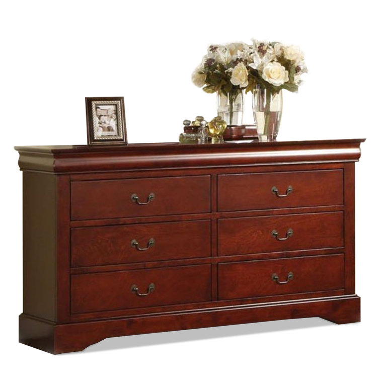 Antique Gray 60" Sophisticated Dresser with Dovetail Drawers