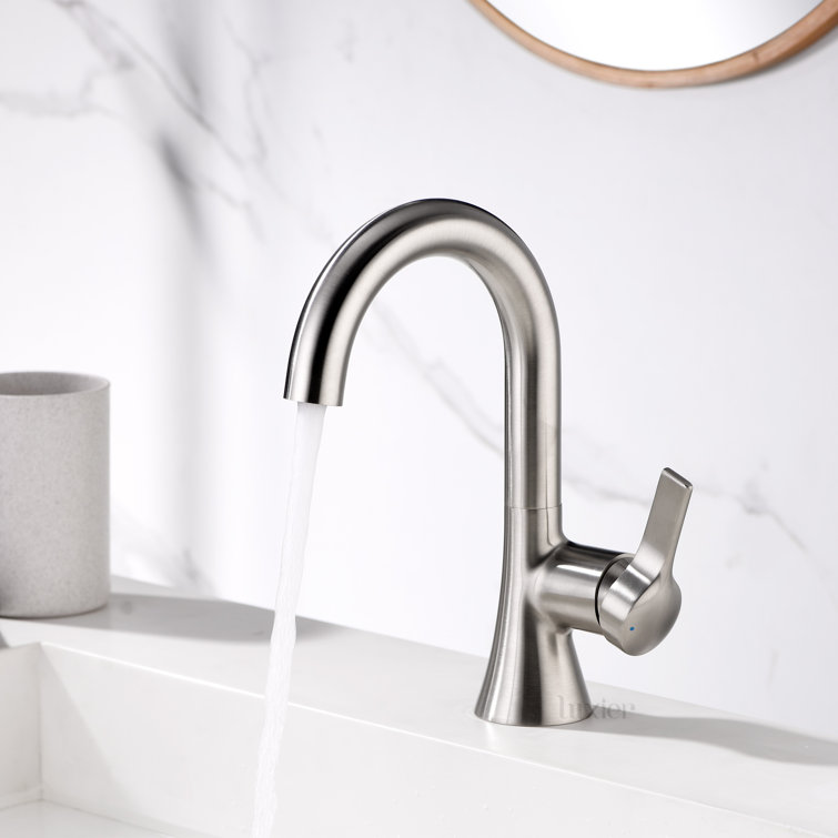 Streamline Elegance Single-Handle Bathroom Faucet in Brushed Nickel