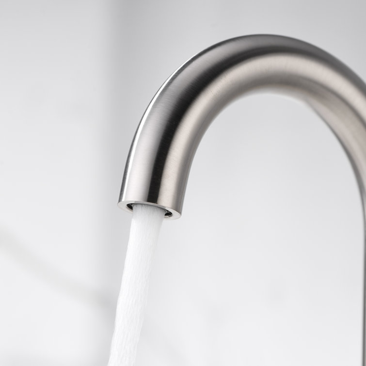 Streamline Elegance Single-Handle Bathroom Faucet in Brushed Nickel