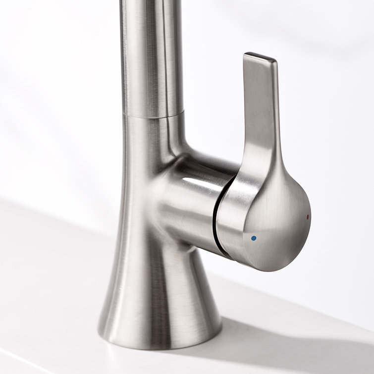 Streamline Elegance Single-Handle Bathroom Faucet in Brushed Nickel