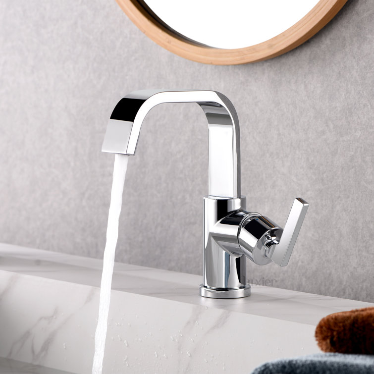 Sleek Chrome Single-Handle 8" Bathroom Faucet with Push Pop-Up Drain