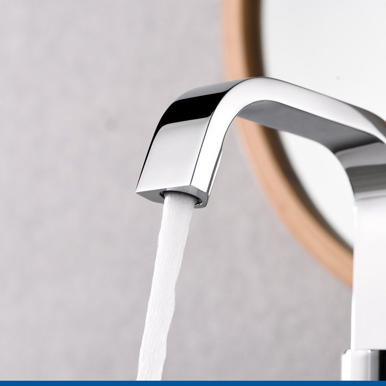 Sleek Chrome Single-Handle 8" Bathroom Faucet with Push Pop-Up Drain