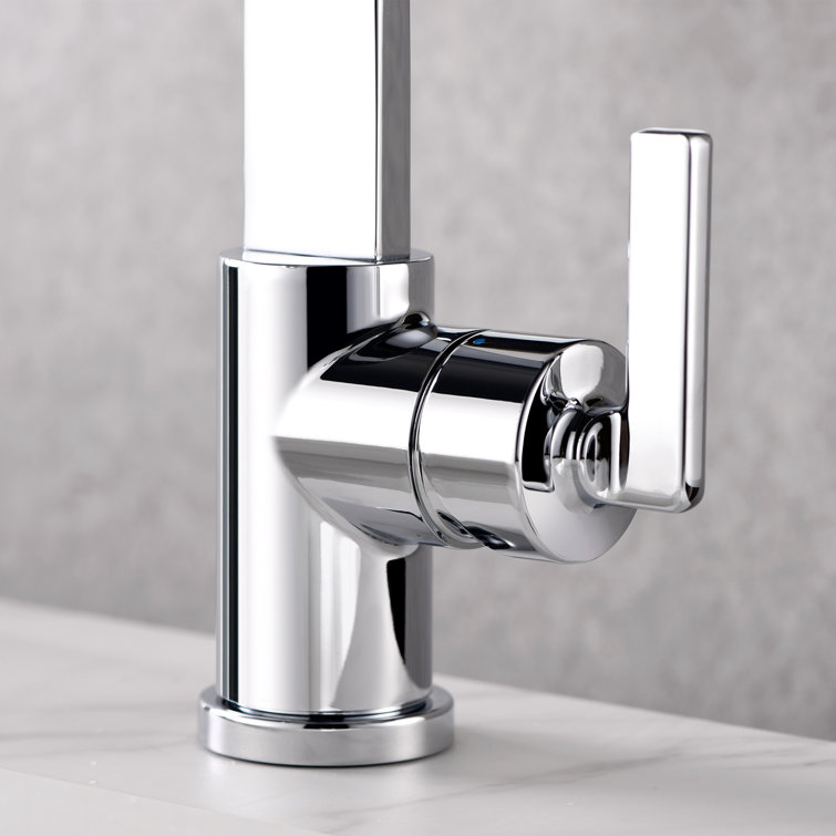 Sleek Chrome Single-Handle 8" Bathroom Faucet with Push Pop-Up Drain