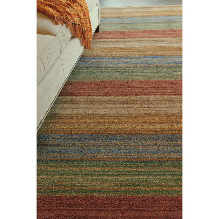 Brushstroke Multicolor Handmade Wool Tufted Runner Rug
