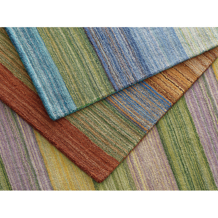 Brushstroke Multicolor Handmade Wool Tufted Runner Rug