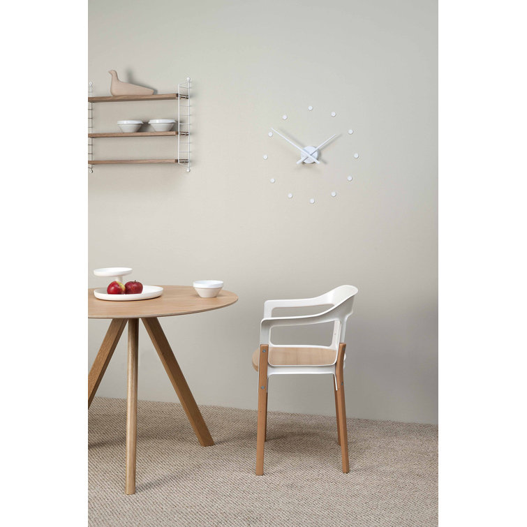 Small White Polystyrene Minimalist Wall Clock