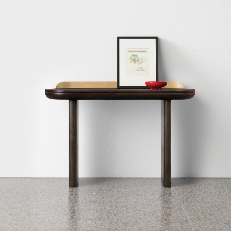 Bateman 48'' Brown Solid and MDF Wood Oval Console Table