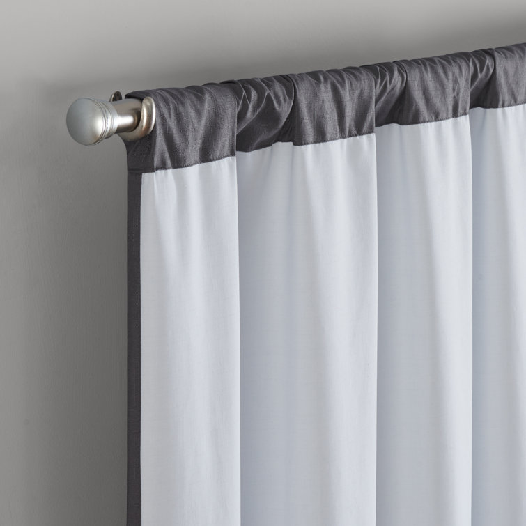 Charcoal Blackout Rod Pocket Window Curtain Panel