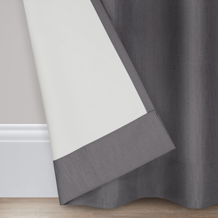 Charcoal Blackout Rod Pocket Window Curtain Panel