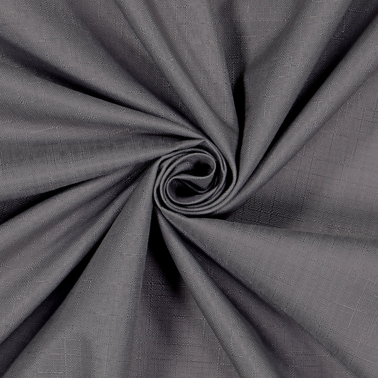 Charcoal Blackout Rod Pocket Window Curtain Panel