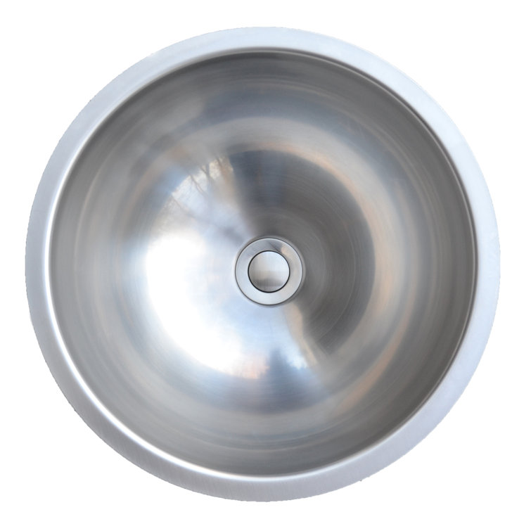 14.5" Circular Stainless Steel Undermount Bathroom Sink