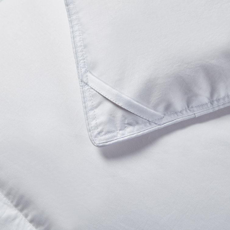 Full/Queen White Cotton Sateen Down Comforter