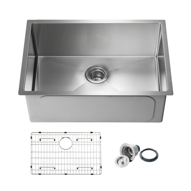 26'' Stainless Steel Undermount Single Bowl Kitchen Sink