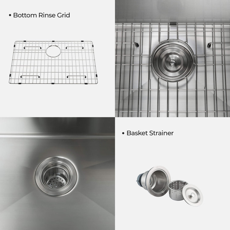 26'' Stainless Steel Undermount Single Bowl Kitchen Sink