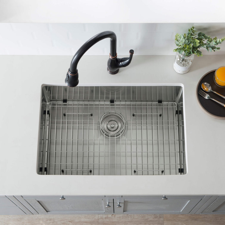 26'' Stainless Steel Undermount Single Bowl Kitchen Sink