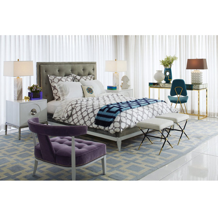 White Lacquer and Polished Nickel End Table
