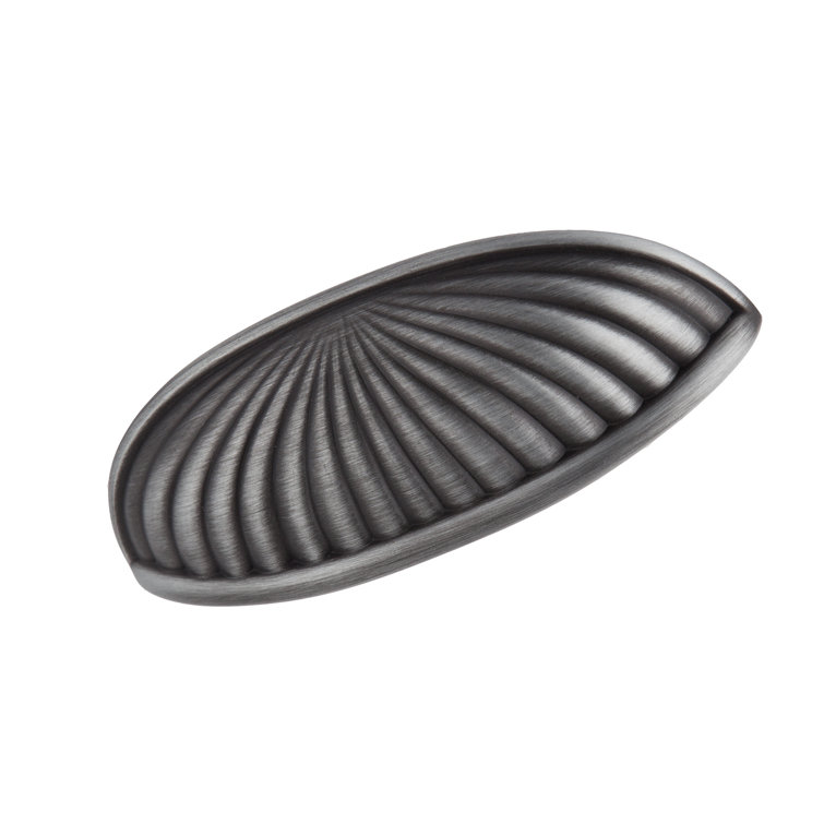 Pewter Brushed Cup Pull with Mounting Hardware