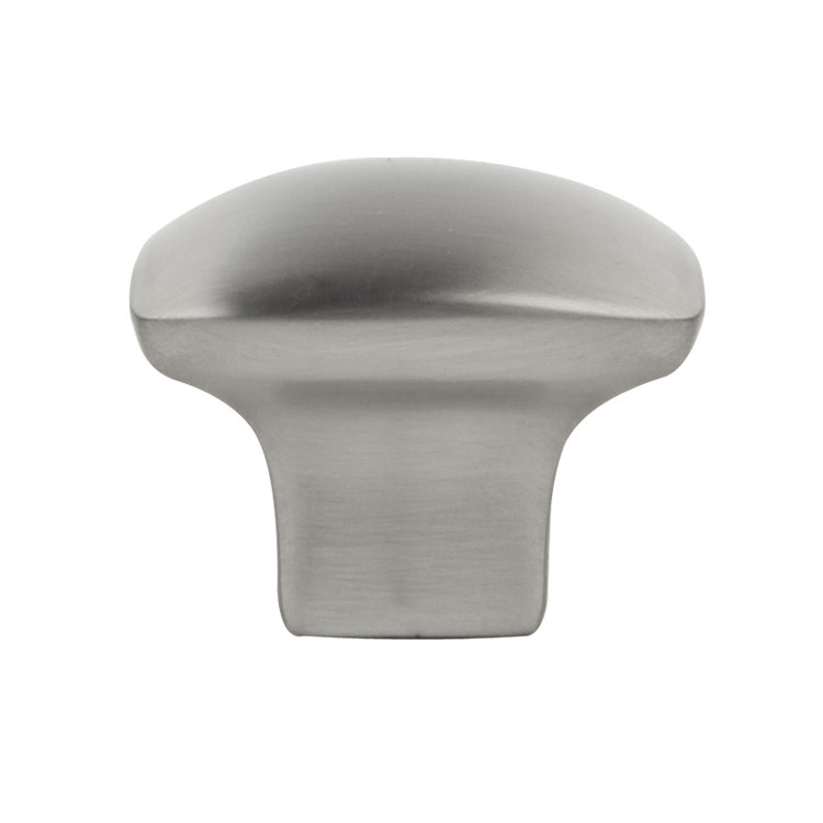 Satin Nickel Square Cabinet Knob with Mounting Hardware