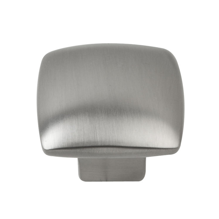 Satin Nickel Square Cabinet Knob with Mounting Hardware