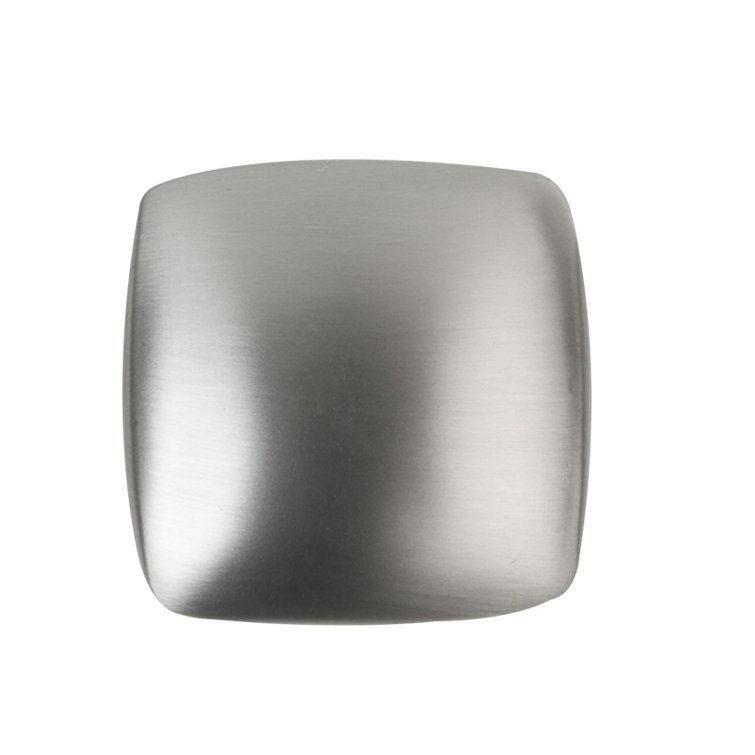 Satin Nickel Square Cabinet Knob with Mounting Hardware