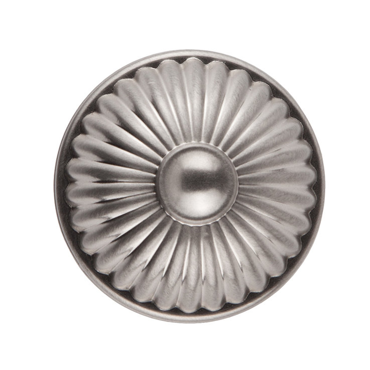 Satin Nickel Oval Cabinet Knob with Mounting Hardware