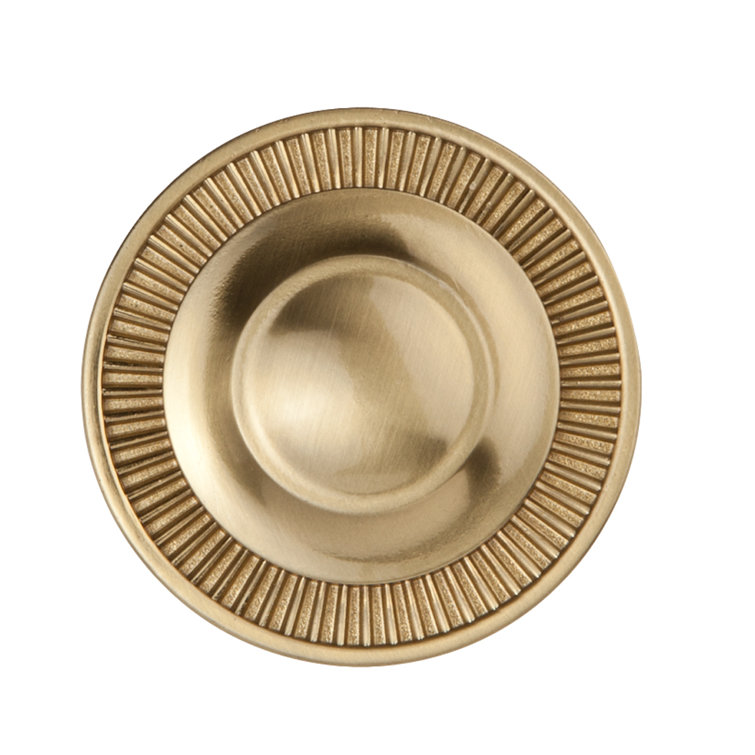 Satin Brass Round Knob with Mounting Hardware