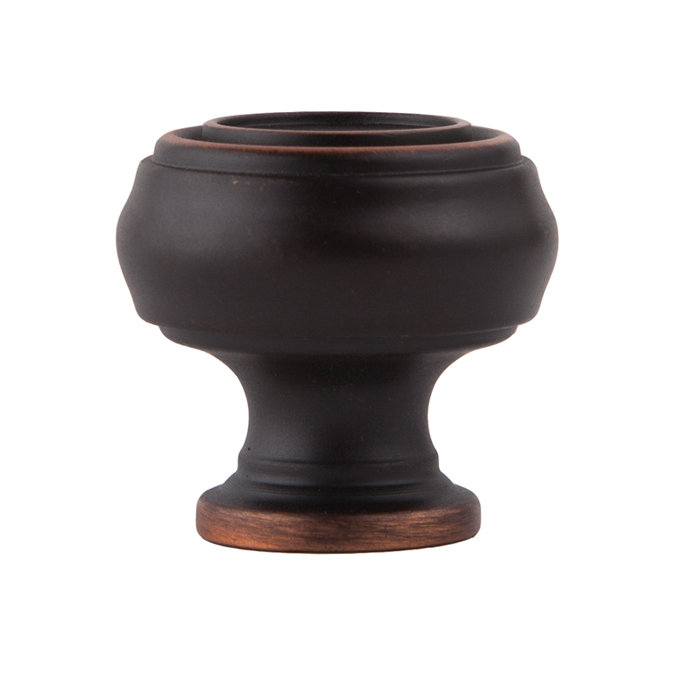 Grayson Oil-Rubbed Bronze Round Cabinet Knob with Mounting Hardware