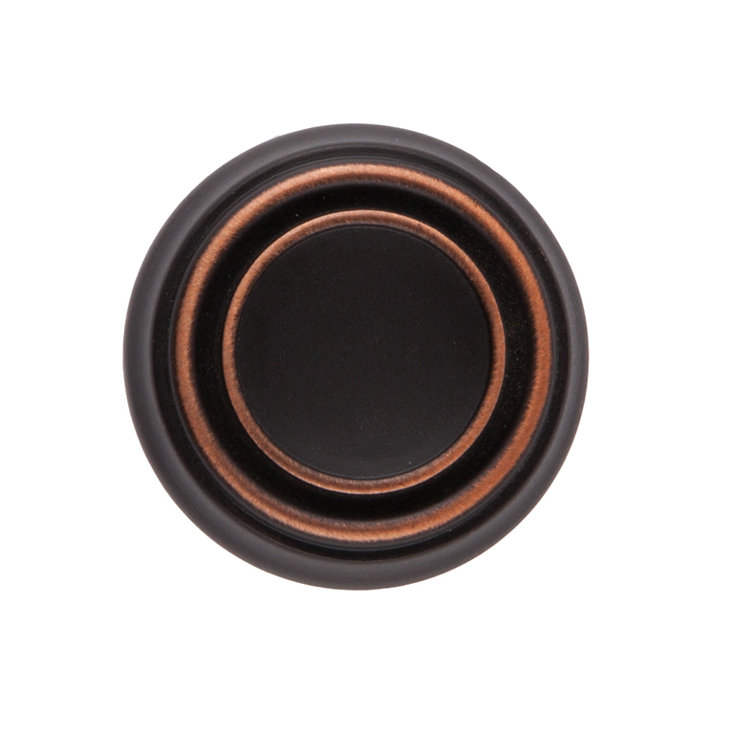 Grayson Oil-Rubbed Bronze Round Cabinet Knob with Mounting Hardware