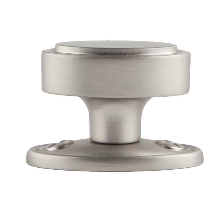 Polished Nickel Oval Cabinet Knob with Mounting Hardware