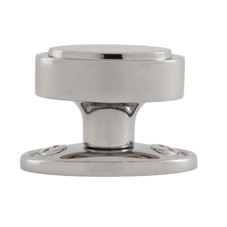 Oval Satin Nickel Modern Cabinet Knob with Mounting Hardware