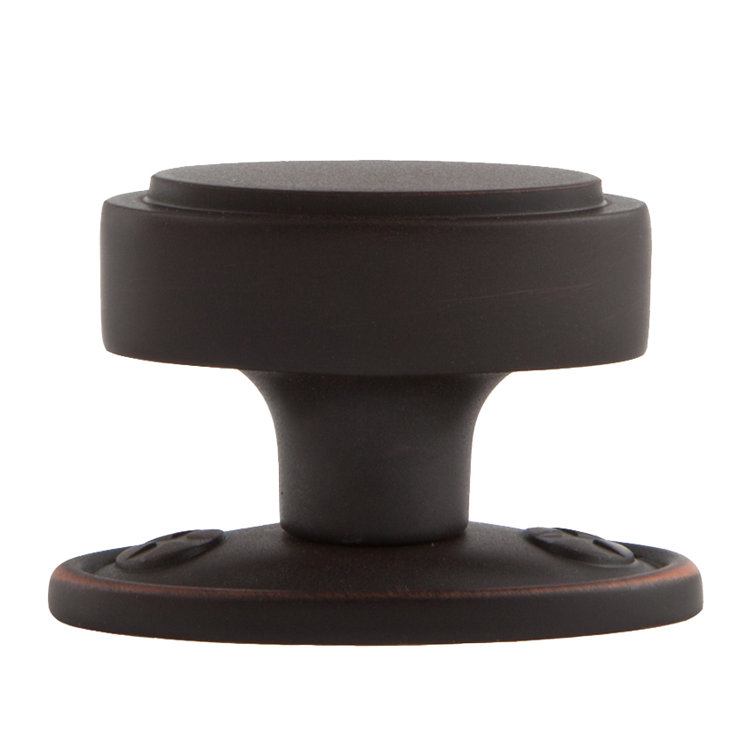 Oval Oil-Rubbed Bronze Modern Cabinet Knob with Mounting Hardware