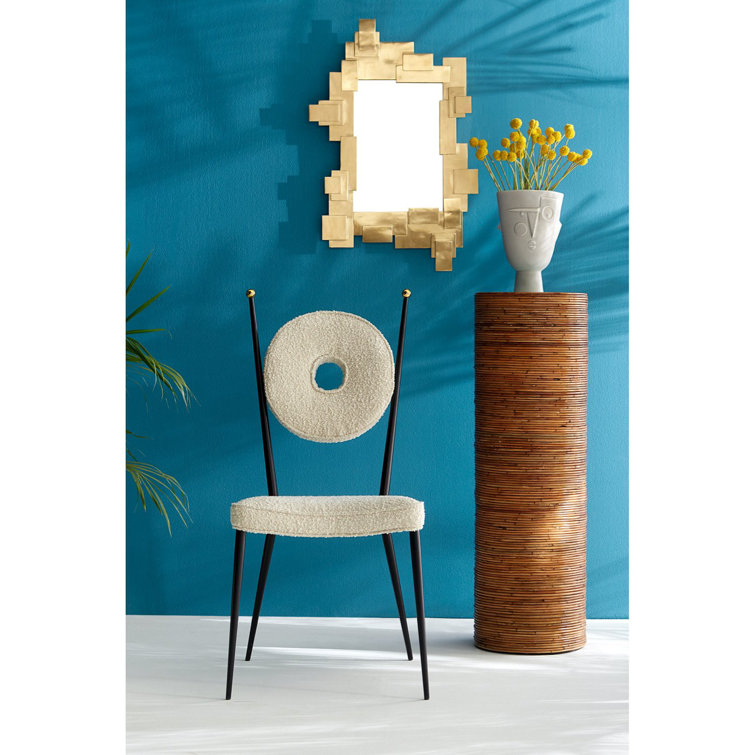 Antique Brass Geometric Puzzle Accent Mirror