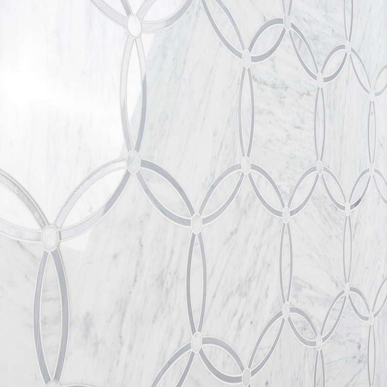 Carrara White Polished Marble Mosaic Tile for Floors and Walls