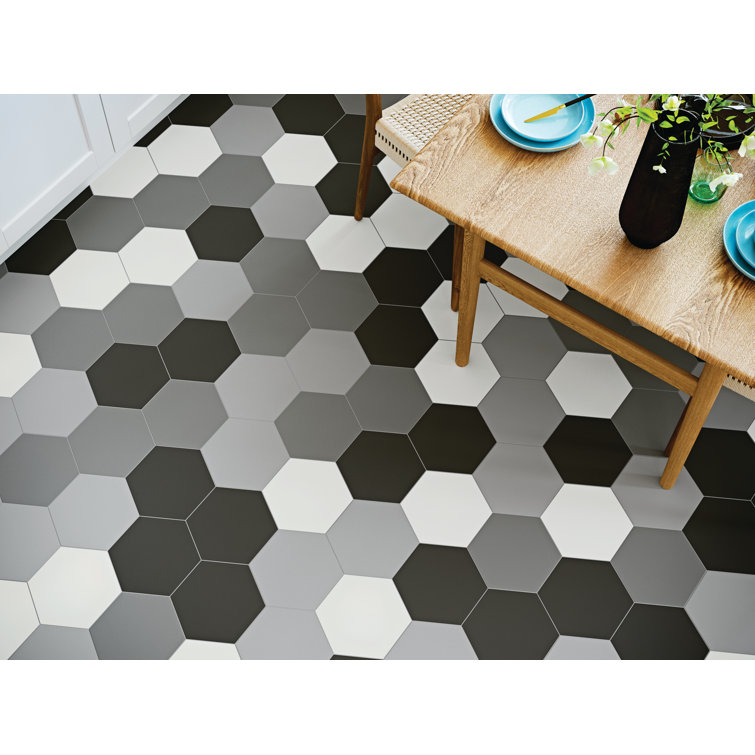 Silver Hexagon Matte Porcelain Tile for Wall and Floor