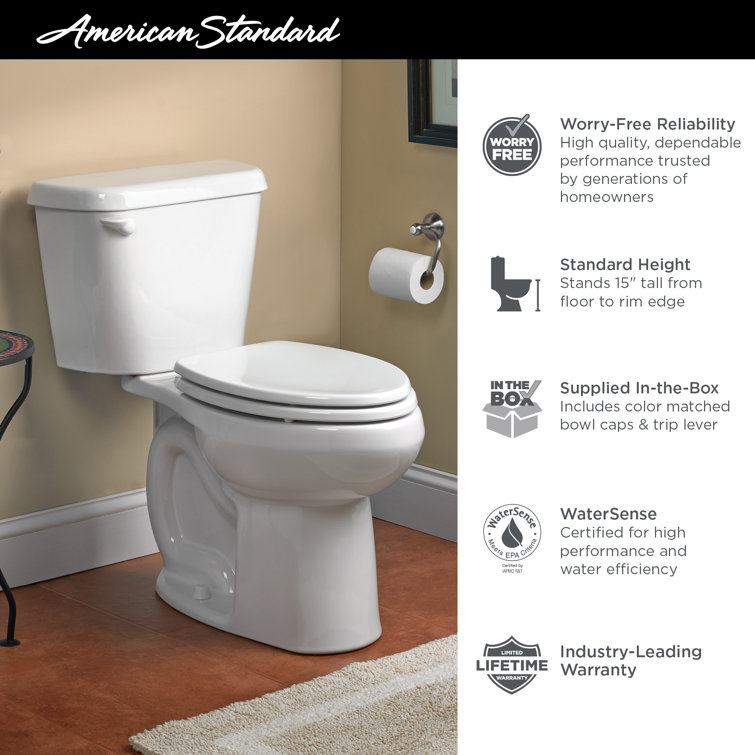 White Elongated High Efficiency Free Standing Toilet