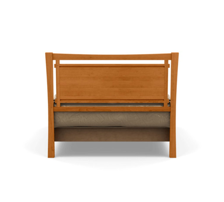 Queen Sand Microfiber Upholstered Storage Bed with Natural Wood Frame