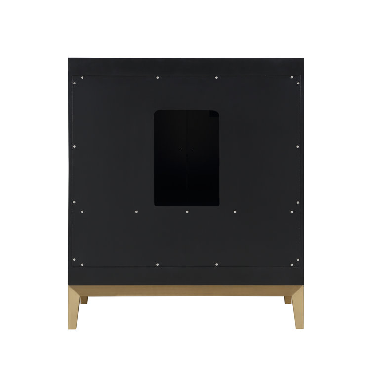 Gracie Midnight Black Single Bathroom Vanity with White Quartz Top