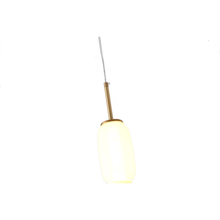 Kiriko Multicolor Glass & Gold Metal LED Pendant Light