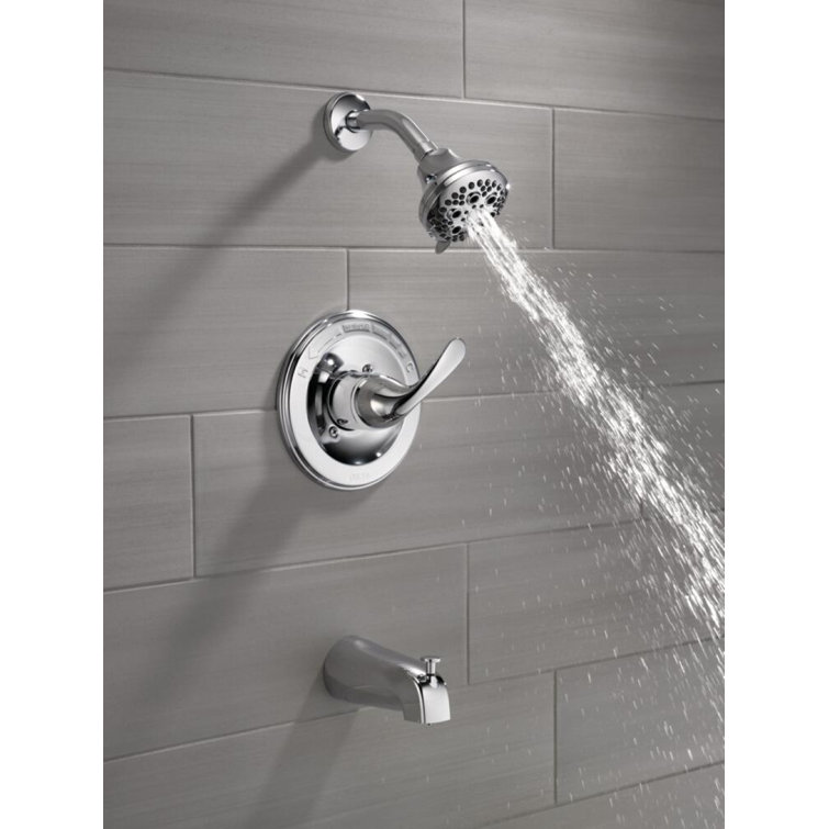 Chrome Single-Function Tub and Shower Faucet Set